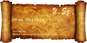 Urai Szilvia névjegykártya